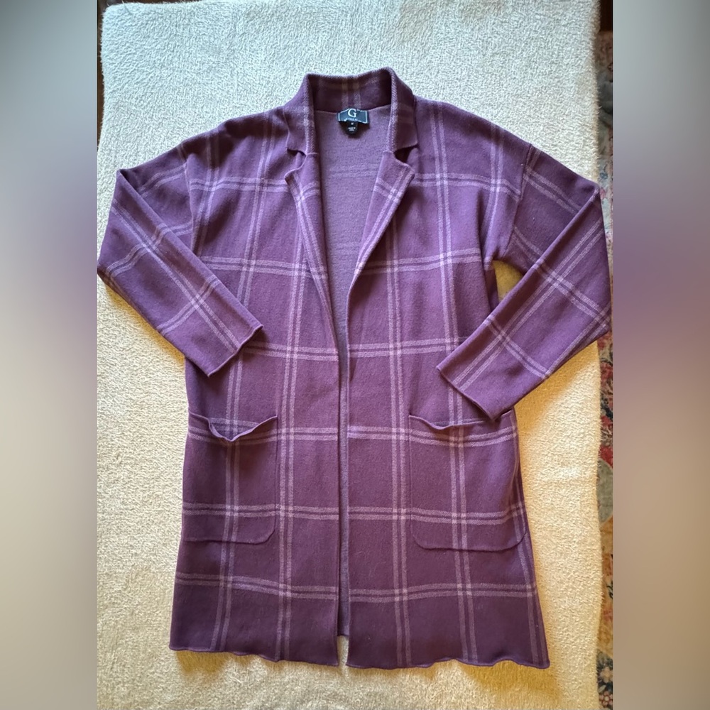 G by Giuliana Purple Knit Cardigan